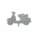 Retro scooter embroidered shirts