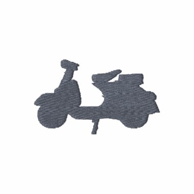 Retro scooter embroidered hoodie by dkessaris