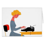 Retro Secretary, Administrative Professional Day Greeting Card