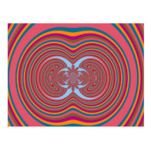 Retro Seventies Psychedelic Art Skateboard Detail Postcards