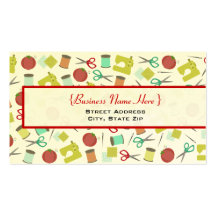 Retro Sewing Themed Business Card