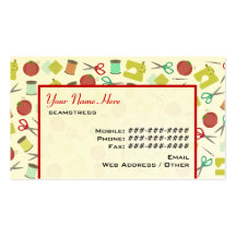 Retro Sewing Themed Business Card
