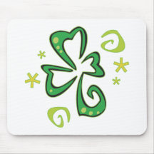 Retro Shamrock Mouse Pads
