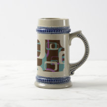 Retro Shapes Pattern Mugs