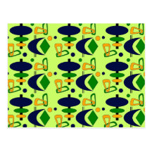 Retro Shapes Post Cards