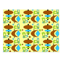 Retro Shapes Post Cards