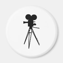 Rétro silhouette d'appareil-photo de film aimant