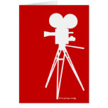 Rétro silhouette d'appareil-photo de film carte