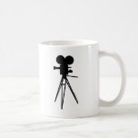 Rétro silhouette d'appareil-photo de film tasses