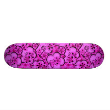 Retro Sissy Pink Flower Girly Skateboard