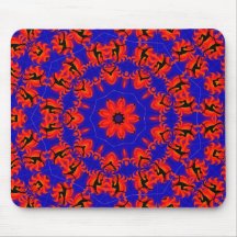 RETRO SKATEBOARDER KALEIDOSCOPE MOUSEPAD