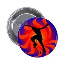 RETRO SKATER PINBACK BUTTON