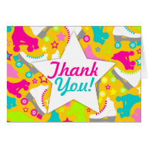 Retro Skates "Thank You" Greeting Card
