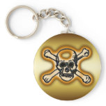 RETRO SKULL AND CROSSBONES KEY CHAIN