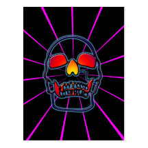 RETRO SKULL POSTCARDS