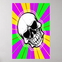 RETRO SKULL POSTER