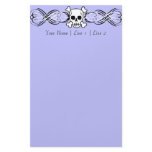 Retro Skulls and swirls Tattoo Inspired Letterhead stationery