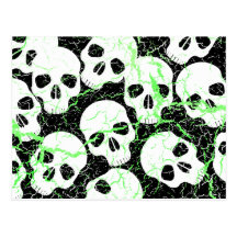RETRO SKULLS POSTCARD