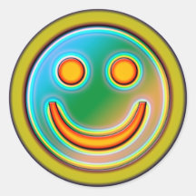 RETRO SMILEY FACE STICKER