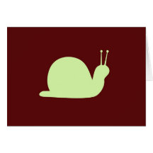 Retro Snail - Blank  Greeting Card