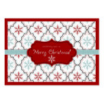 Retro Snowflakes Gift Tag 2 Business Card
