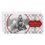 Retro Snowflakes Photo Card