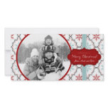 Retro Snowflakes Photo Card photo cards
