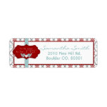 Retro Snowflakes Return Label