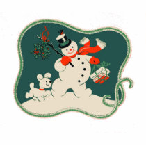Retro Snowman Sculpture Cut Outs