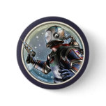 Retro Spaceman Round Button