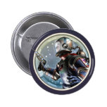 Retro Spaceman Round Button
