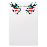Retro Sparrow Tattoo Binder stationery