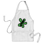Retro Splat Rocket Black Green Apron