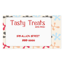 Retro Splat Rounded Frame Business Card