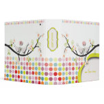 Retro spring flowers + love birds vinyl binders