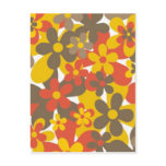 Retro Spring Flowers postcards