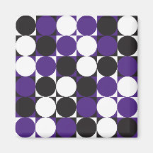 Retro Square Purple Magnet