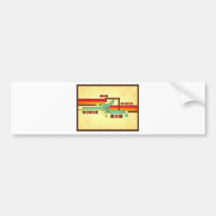Retro Squares Bumper Sticker