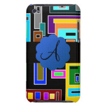 Retro squares monogram iPod touch case