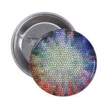 Retro stained glass pinback button