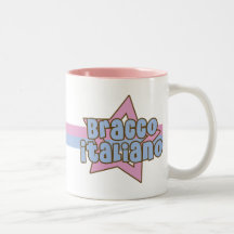 Retro Star Bracco Italiano Mugs