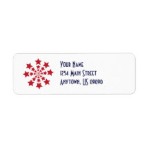 Retro Star Firework Return Address Labels