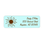 Retro Starburst Return Address Label