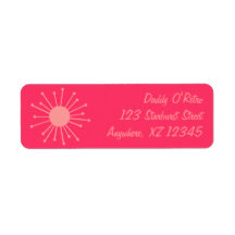 Retro Starburst Return Address Label
