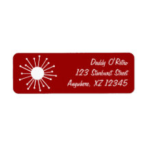Retro Starburst Return Address Labels
