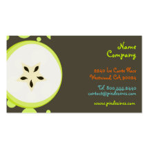 Retro Starfruit design profile cards Business Cards
