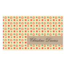 Retro stars business card