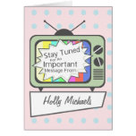 Retro Stay Tuned.....Green TV Set Card