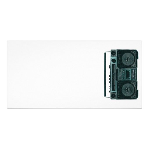 retro stereo photo card