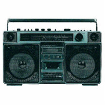 retro stereo photo sculpture
